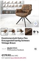 DELIFE Stuhl Kaira-Flex Kreuzgestell kantig Schwarz Vintage Braun Hessen - Idstein Vorschau