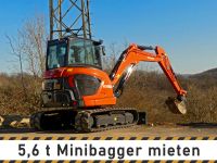 5,6 t Minibagger Kubota KX060 mieten leihen Vermietung Weilburg Usingen Hessen - Weilmünster Vorschau