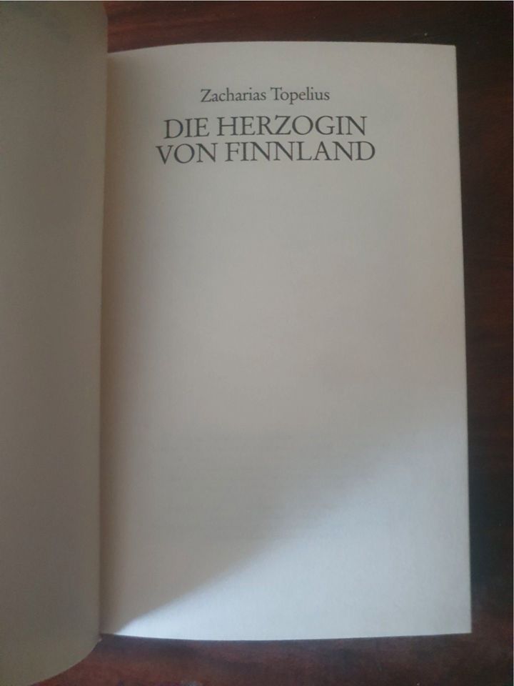 BUCH - Die Herzogin von Finnland - Zacharias Topelius in Brühl