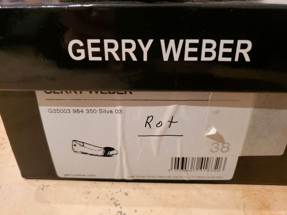 Rote Ballerinas von Gerry Weber, Gr. 38 NEU in Hamburg