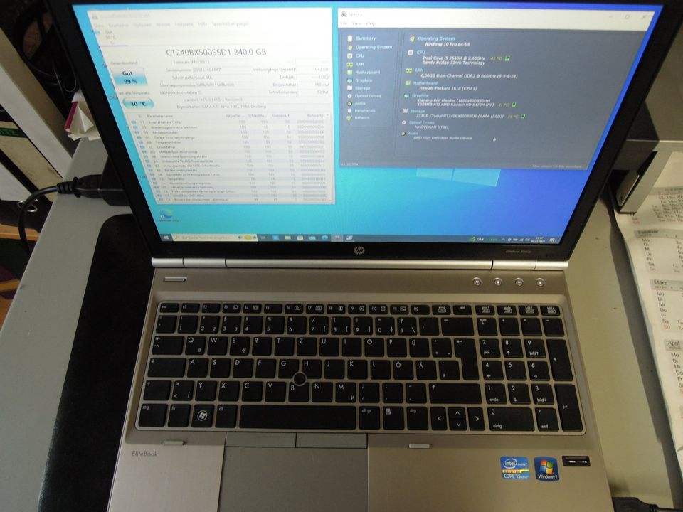 Notebook HP 8560P Intel i5 mit WIN 11 Professional 64-bit in Schwalbach a. Taunus