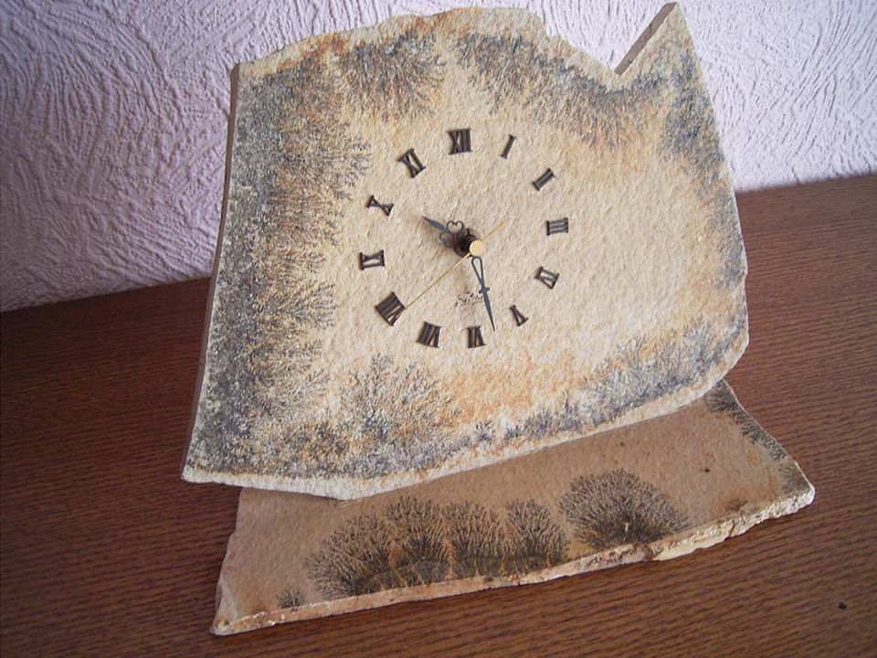 Unikat: Tischuhr, Uhr aus original Solnhofer Platten in Lambsheim