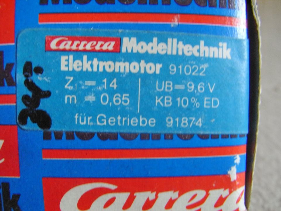 original CARRERA Elektromotor ,Carrera 91022 , entstört in Rickling