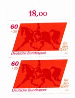 Ungestempelte Doppel-Briefmarke Reiten Reitsport Dressurreiten Bayern - Kirchham Vorschau