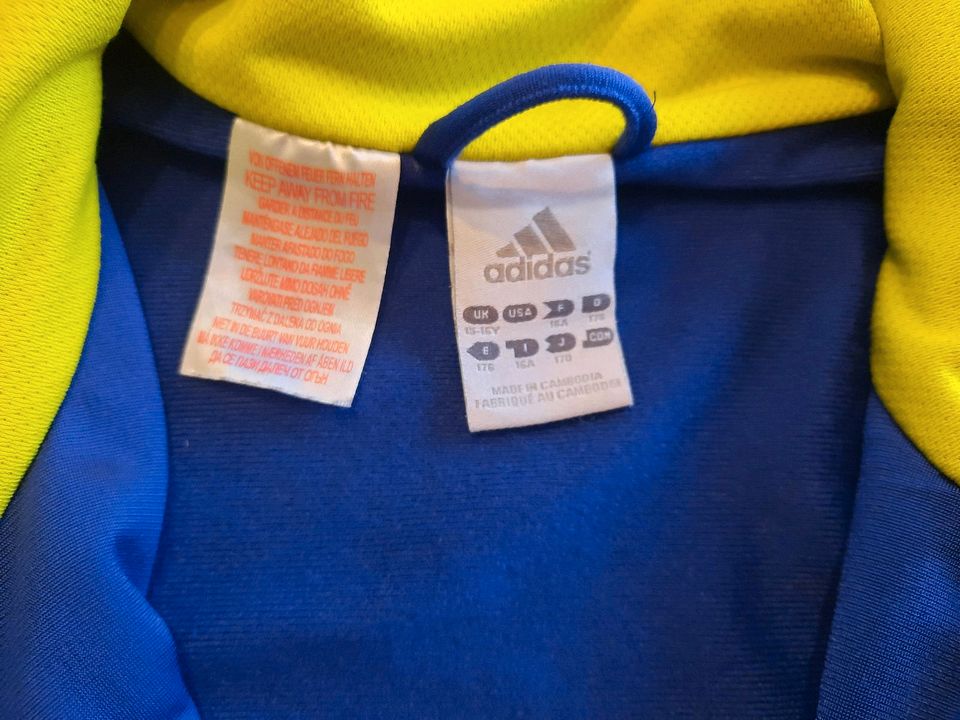 Adidas Trainingsjacke/Freizeitjacke blau/lila in Pottum