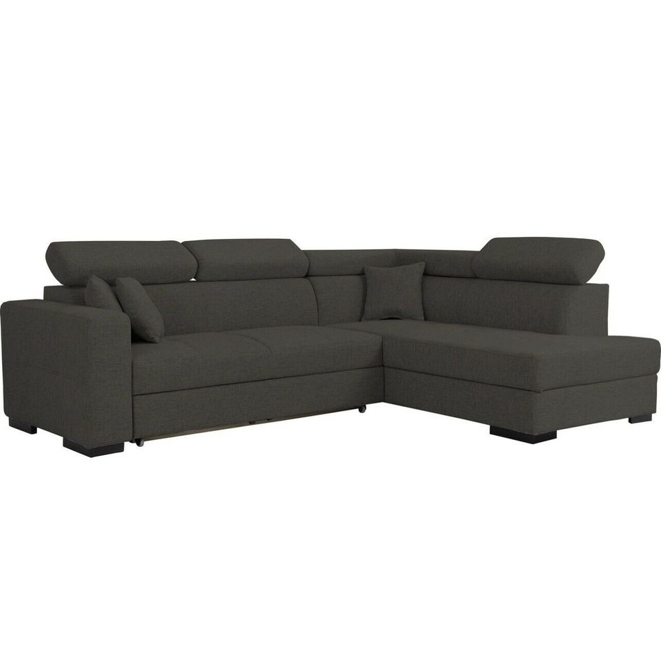 NEU! Ecksofa ! SOFA Tulio Bettfunktion & Bettkasten 3 Zierkissen in Löhne