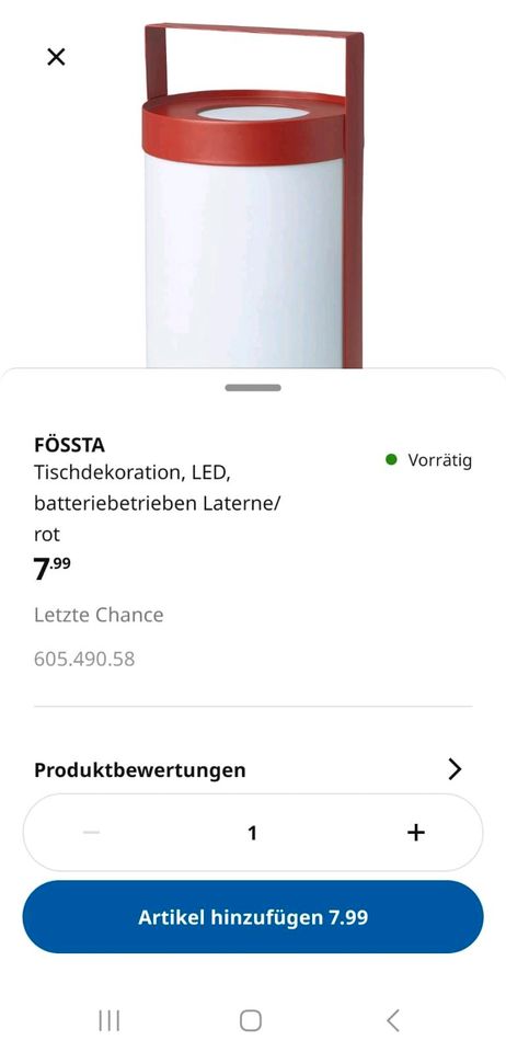Laterne Ikea Fössta in Garbsen