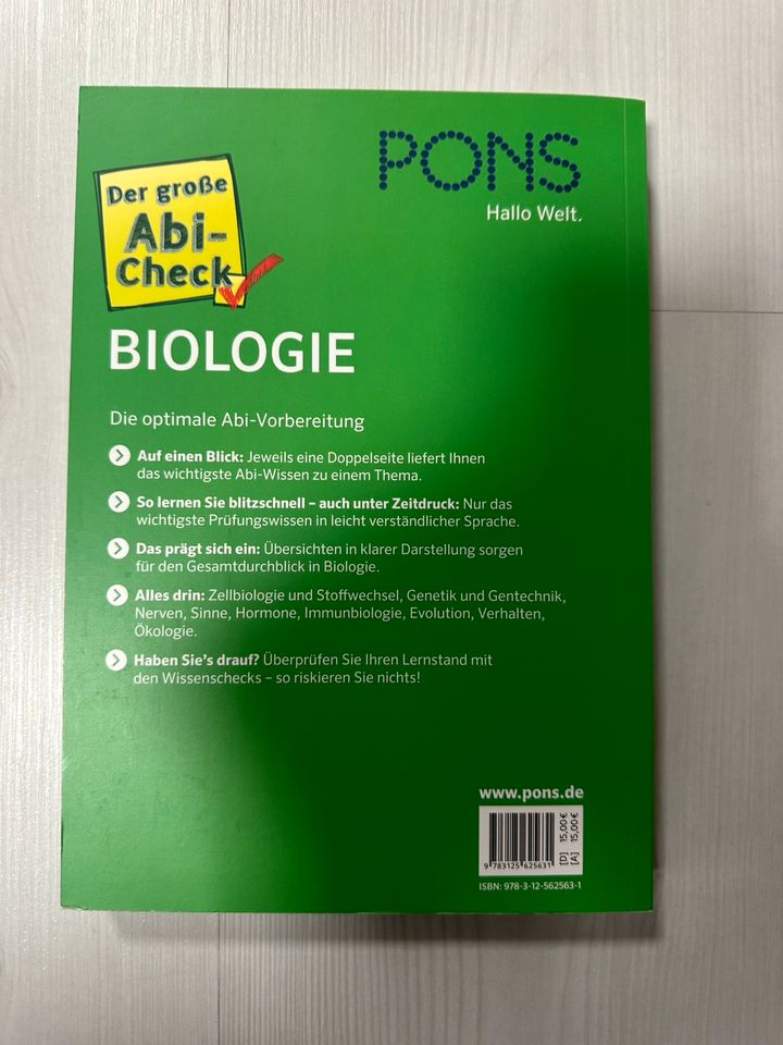 Pons Der große Abi-Check Biologie in Weingarten (Baden)
