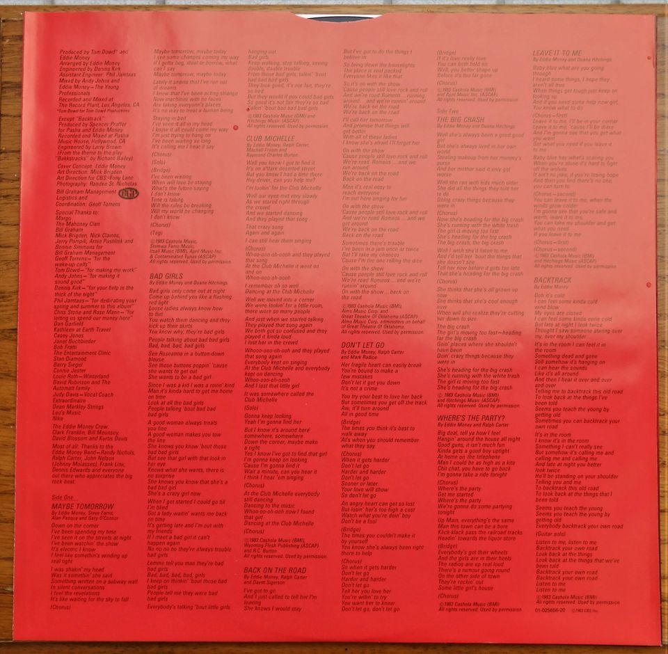 Eddie Money Vinyl Collection - 4 Original 12" Longplayer 1983/86 in Wiesbaden