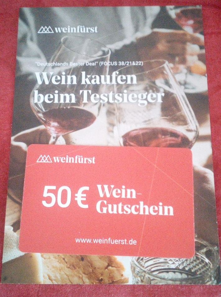 Weinfürst Gutschein 50€.! in Duisburg