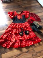 Mädchen Flamenco Kostüm 5-tlg Set rot schwarz Gr. 6-7 Jahre Bayern - Senden Vorschau