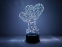 Verleih von 3D Herz I Love You Illusionlampe mieten Hessen - Frankenberg (Eder) Vorschau