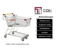 Einkaufswagen mit Kindersitz und Ablagefläche, Einkaufsroller, Einkaufsrollwagen, Marktroller, Supermarkteinrichtung, Korbvolumen 143 l, Tragkraft 143 kg, Gesamttragkraft 190 kg Nordrhein-Westfalen - Herne Vorschau