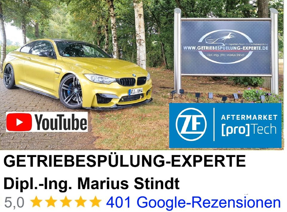 ZF [pro]Tech start Partner, Neues Spülsystem ohne schädlichen Reiniger !! Getriebespülung BMW Mercedes F10 F11 F30 F31 E60 E61 E70 W211 W212 W213 DSG CVT Audi Ford Opel 74 Getriebeölspülung Patent in Essen