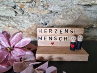 Geschenk Herzmensch Liebe Freunde Klötzchen Deko Holzfiguren Rheinland-Pfalz - Kördorf Vorschau