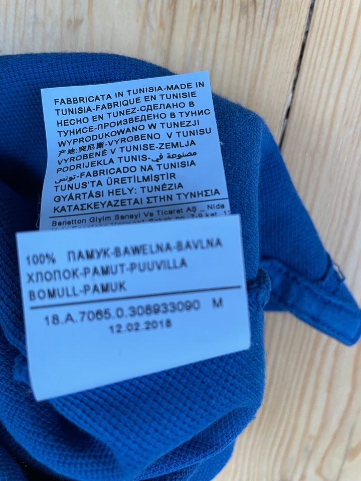 blaues Poloshirt von benetton, Langarm in Köln