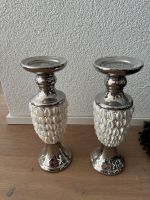 Kerzenhalter Kerzenständer Dekoration Deko Silber Metall Keramik Baden-Württemberg - Auenwald Vorschau