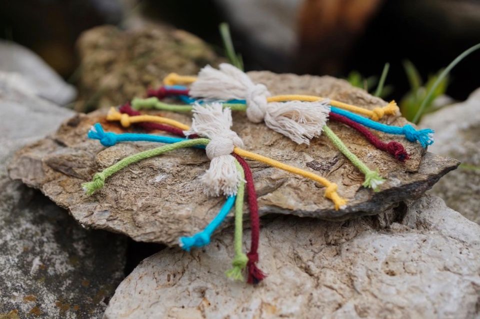 Katzenspielzeug vegan bunter Schnurrling Natur Baumwolle NEU DIY in Altdorf bei Nürnberg