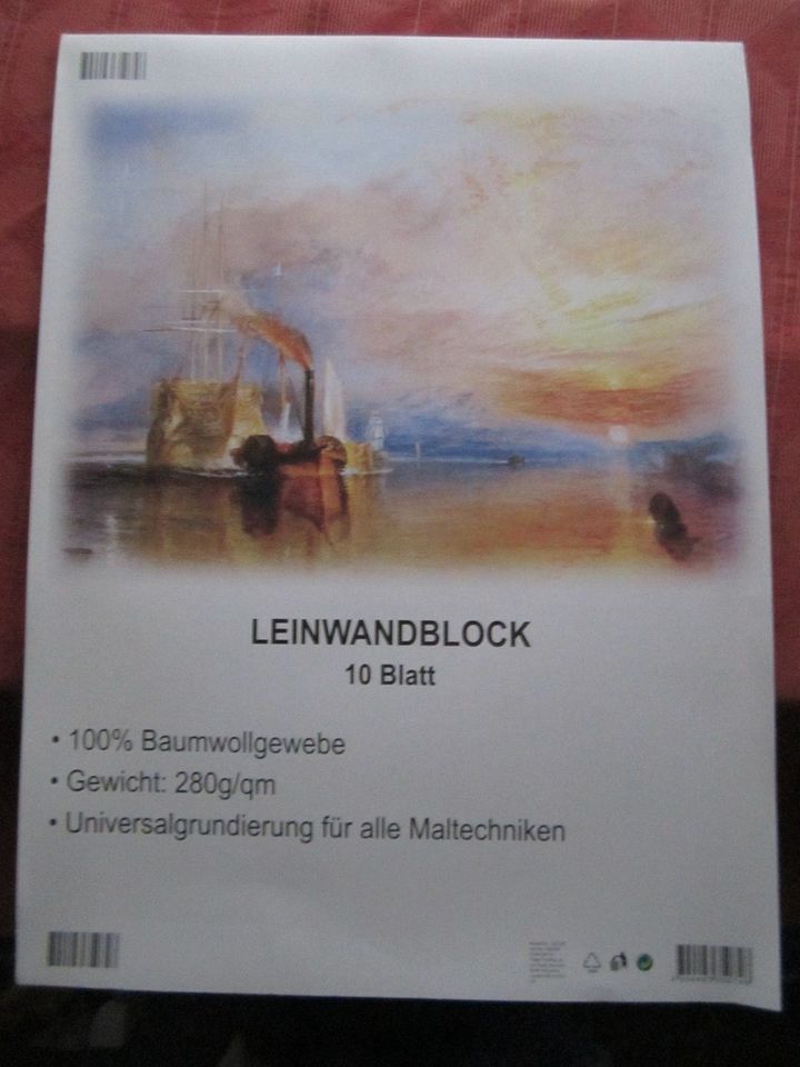 Leinwandblock 280 g/qm ca 60 x 45 cm in Heyerode