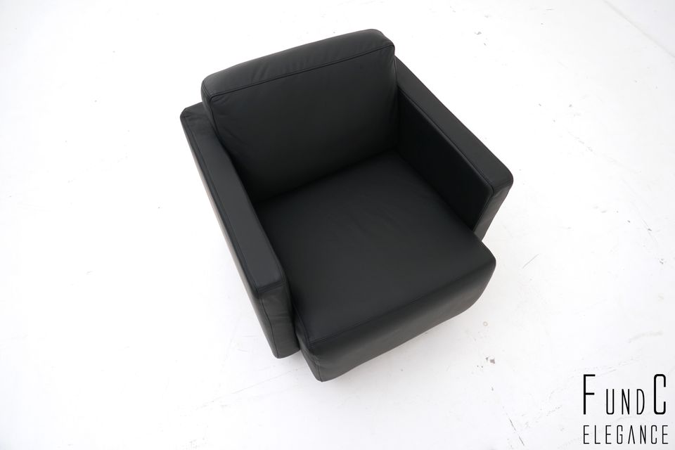 Walter Knoll Nelson 605 Sessel 4 Stück drehbar Leder schwarz in Unna