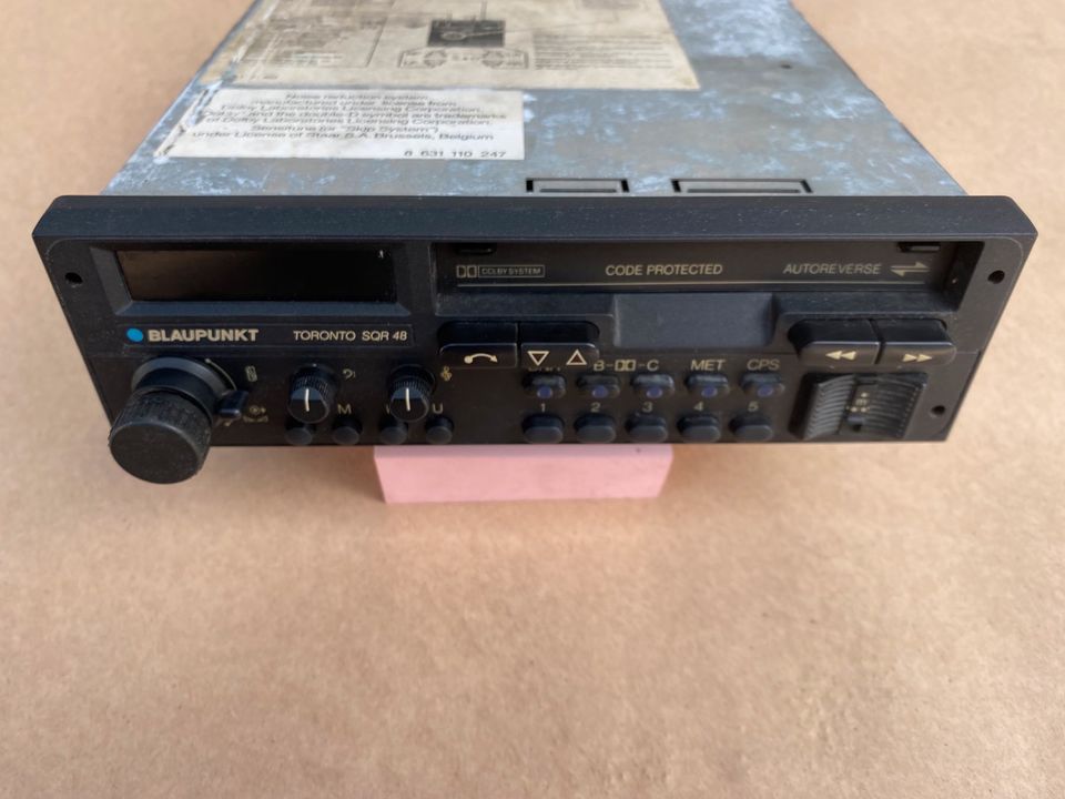 Porsche 911 944 928 Audi Quattro Blaupunkt Toronto SQR 48 Radio in Hanau