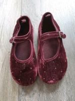 TOP ZUSTAND ❤ 28 Schuhe Ballerinas Samt bordeaux Glitzer Perlen Hessen - Limburg Vorschau