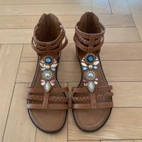 Sandalen Braun Riemchen Glitzersteinen Gr.38 Graceland Bayern - Tiefenbach Kr Passau Vorschau