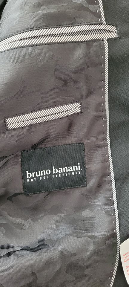 Bruno Banani Herren Anzug Gr. 50 Black Edition schwarz NEU in Schotten