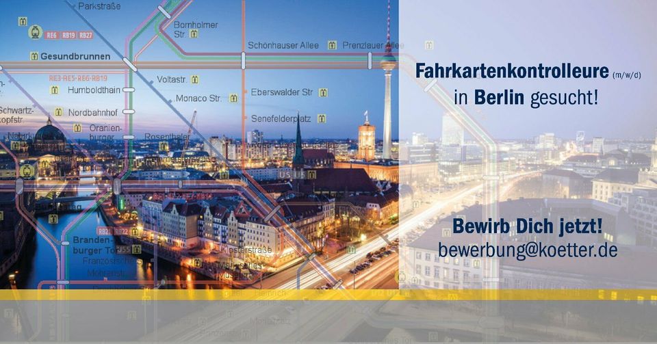 ⏰Schnell anmelden - Fahrkartenkontrolleur in 3,3 Monaten⏰ ⭐️34a⭐️ in Berlin