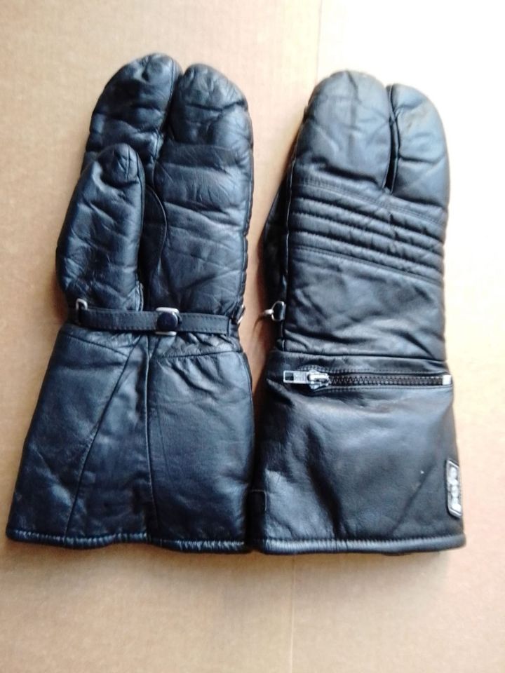 Herren Winter Motorrad Handschuhe Leder / 2 Finger, Gr. XL in Haan