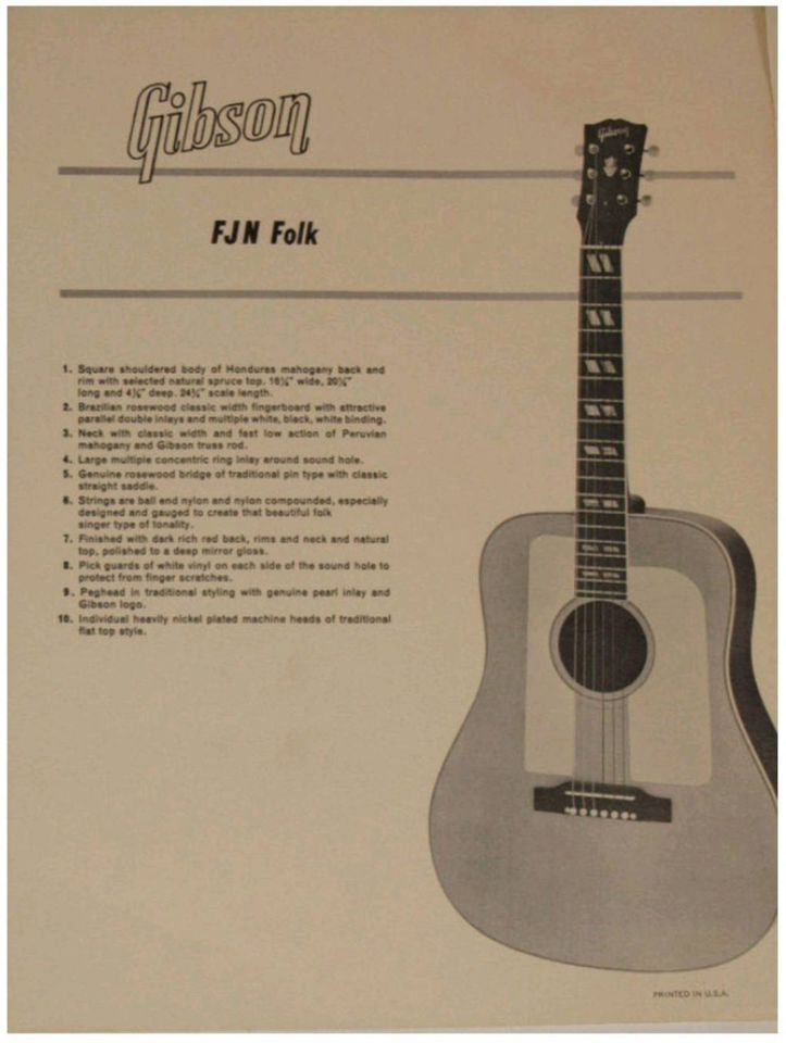 Gibson FJN Jumbo Folk Singer 12-Fret-Gitarre von 1965! in Augsburg