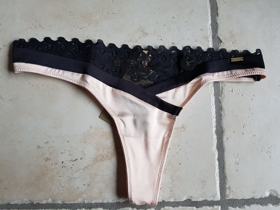 Hunkemöller Unterwäscheset Ebony champagner BH/String in Bucha