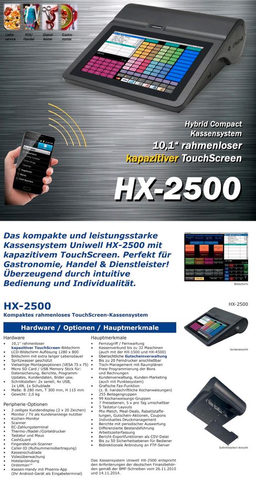 Kassensystem TSE Uniwell HX-2500 in Gelsenkirchen