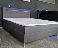 Boxspringbett 180x200 Stoff Anthrazit Bettkasten Led Topper Neu Nordrhein-Westfalen - Oberhausen Vorschau