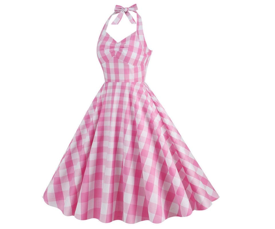 Damen Neckholder Kleid Barbie in Gramzow