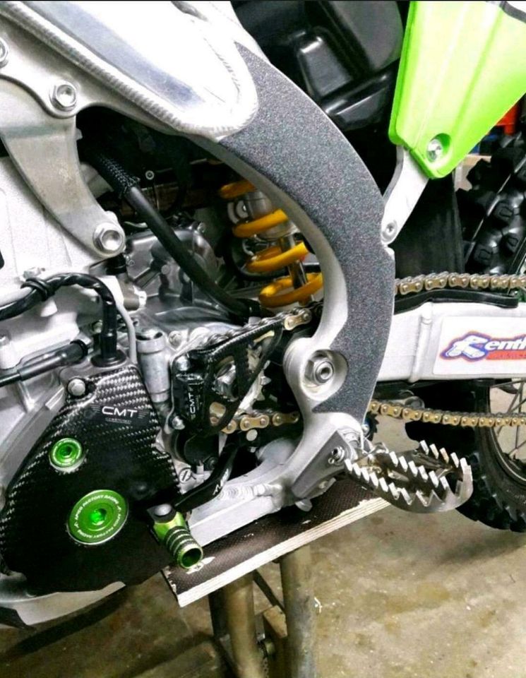 Kawasaki kxf 250 450 Griptape Dekor Rahmenschutz Motocross Enduro in Rastenberg