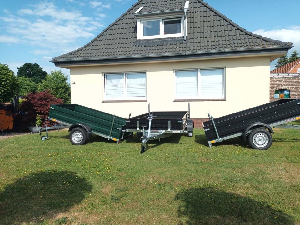 NEU 345x150cm Blackedition PKW Anhänger 750kg schwarz kippbar in Ostrhauderfehn