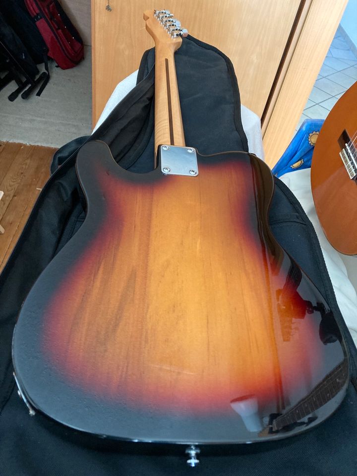 Skyline Telecaster Sunburst E-Gitarre mit Tasche in Wörthsee