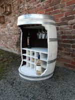 Weinfassbar mit Flaschenhalter und Glashalter, shabby white Nordrhein-Westfalen - Iserlohn Vorschau
