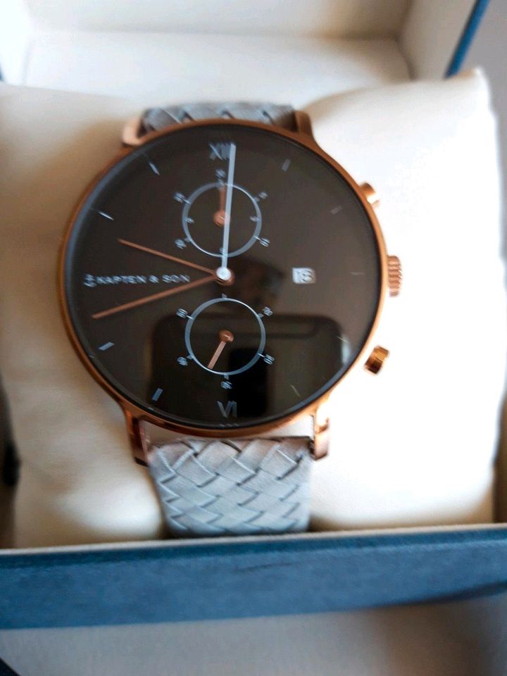 Kapten Son Chrono Rosegold schwarz mit mehreren Straps in Hamburg