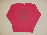 Sweatshirt Sweatpullover Damen S 36 38 Sweater Totenkopf rot Sachsen - Thalheim/Erzgebirge Vorschau