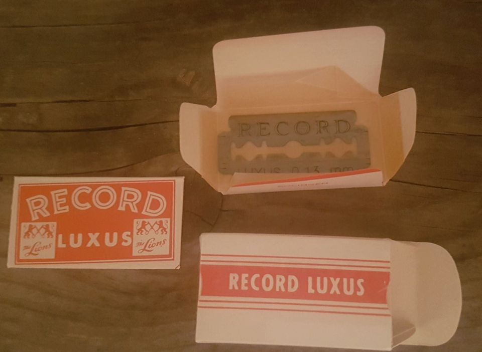 Rasierklingen Solingen Record Luxus Lions vintage retro alt OVP in Weingarten