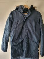 H&M Winterjacke Parka blau mit Fell Gr. 158 Hessen - Grünberg Vorschau