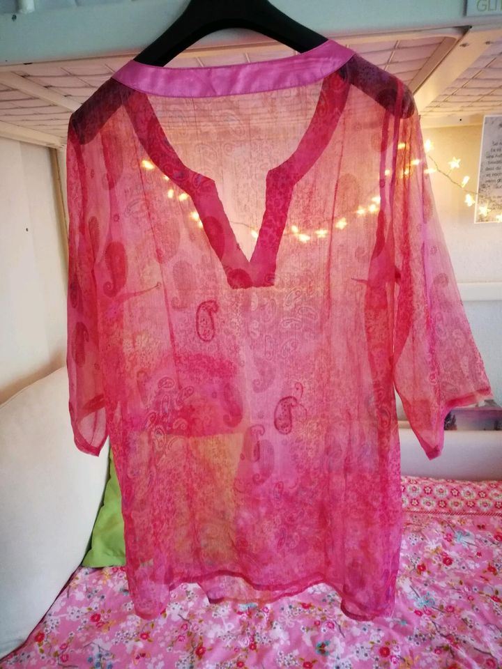 Chiffon Bluse Gr 44/46 pink in Leipzig