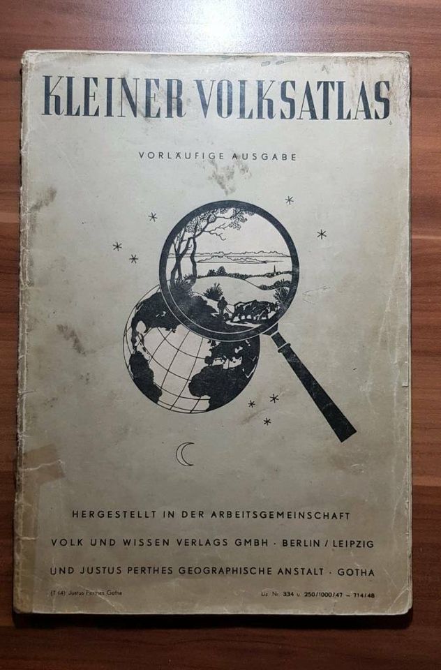 Kleiner Volks Atlas Volk und Wissen Verlags GmbH 60er Jahre in Eberswalde