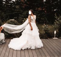 Prinzessinnen Brautkleid Volants Ivory Gr. 36 Sommerhochzeit Hessen - Münster Vorschau