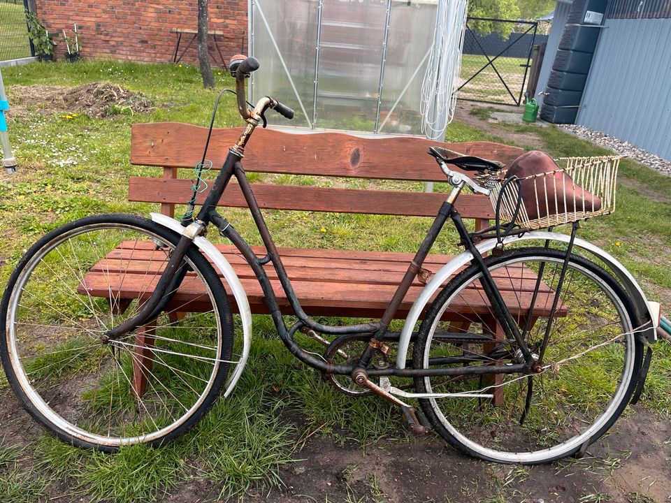 Altes Fahrrad DDR Retro Liebhaber Vintage Damenrad Scheunenfund in Dütschow