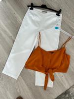 M&s Capri Hose weis gratis top gr xs/s next Wuppertal - Heckinghausen Vorschau