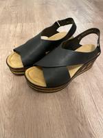 Rieker Frauen Sommerschuhe schwarz Größe 37 Sachsen-Anhalt - Halle Vorschau