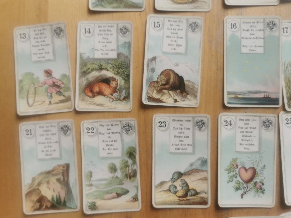 ✿ Antik Vintage Wahrsage Karten Vintage Esoterik Tarot Spielkarte in Mannheim